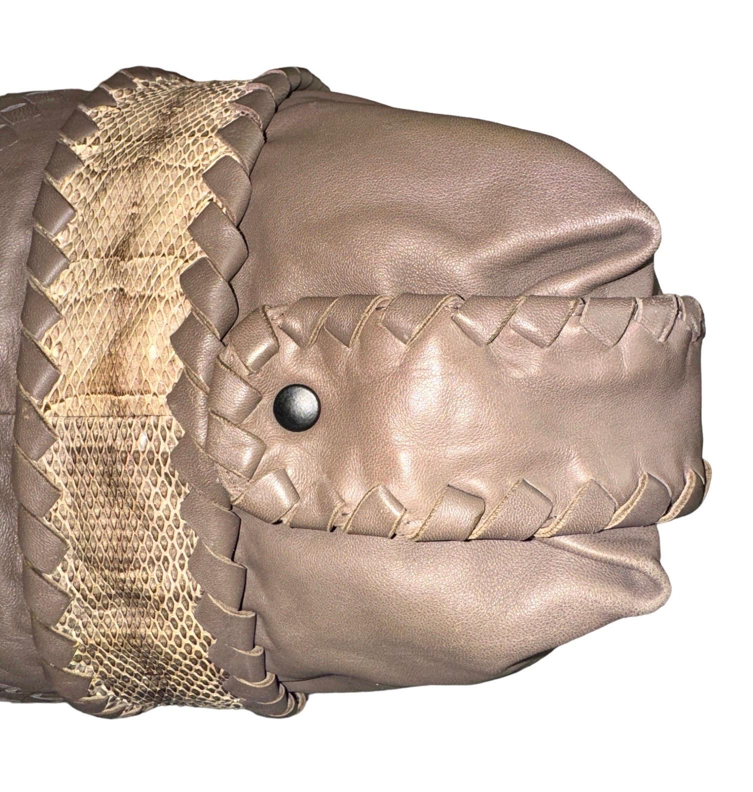 BOTTEGA VENETA Exotic Woven Leather Intrecciato Nappa Ayers XL Tote Shoulder Bag For Sale 5