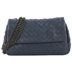 Bottega Veneta Expandable Chain Crossbody Bag Intrecciato Nappa Small