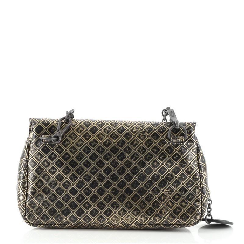 Bottega Veneta Expandable Chain Crossbody Bag Intrecciomirage Leather Sma In Good Condition In NY, NY