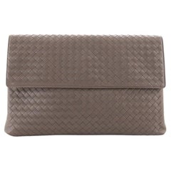Bottega Veneta Flap Clutch Intrecciato Nappa Large