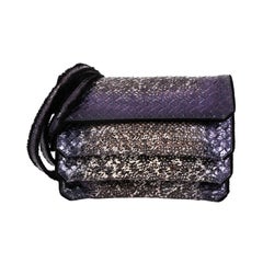 Bottega Veneta Flap Crossbody Bag Intrecciato Karung with Velvet Small