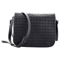 Bottega Veneta Flap Crossbody Bag Intrecciato Nappa Small