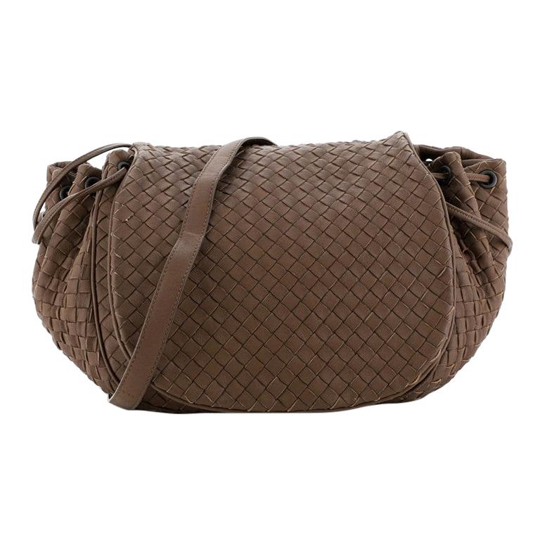 Bottega Veneta Flap Messenger Bag Intrecciato Nappa Small at 1stDibs