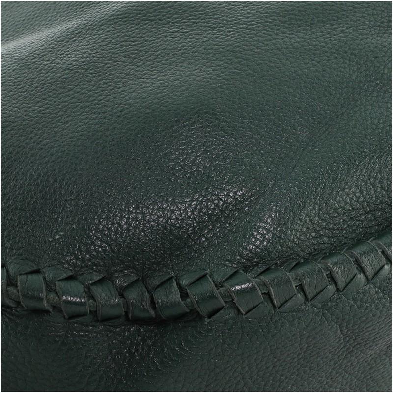 Bottega Veneta Flap Saddle Messenger Bag Leather with Intrecciato Detail Medium 2