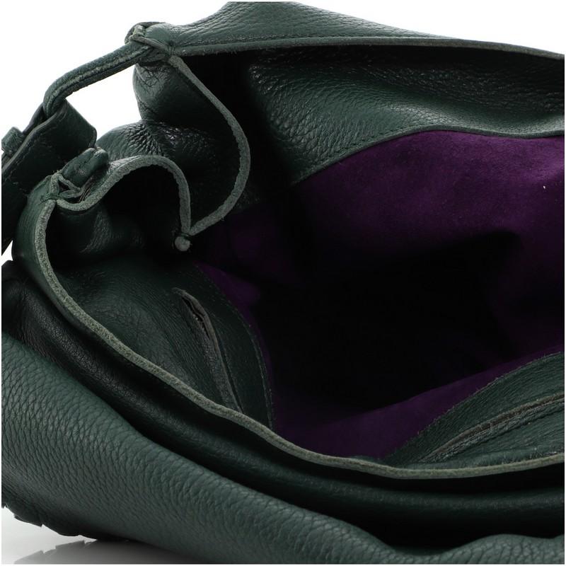 Bottega Veneta Flap Saddle Messenger Bag Leather with Intrecciato Detail Medium 3