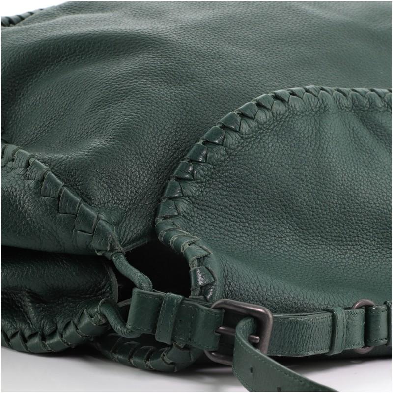 Women's or Men's Bottega Veneta Flap Saddle Messenger Bag Leather with Intrecciato Detail Medium