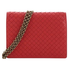 Bottega Veneta Flap Wallet on Chain Intrecciato Nappa Small