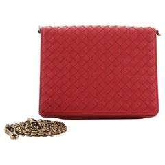 Bottega Veneta Flap Wallet on Chain Intrecciato Nappa Small