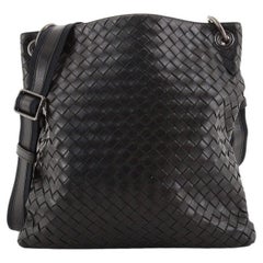 Bottega Veneta Flat Messenger Bag Intrecciato Nappa Small