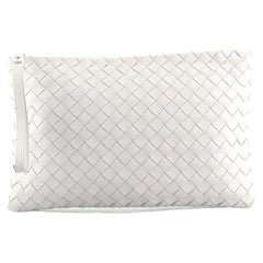 Bottega Veneta Flat Zip Pouch Intrecciato Nappa Medium
