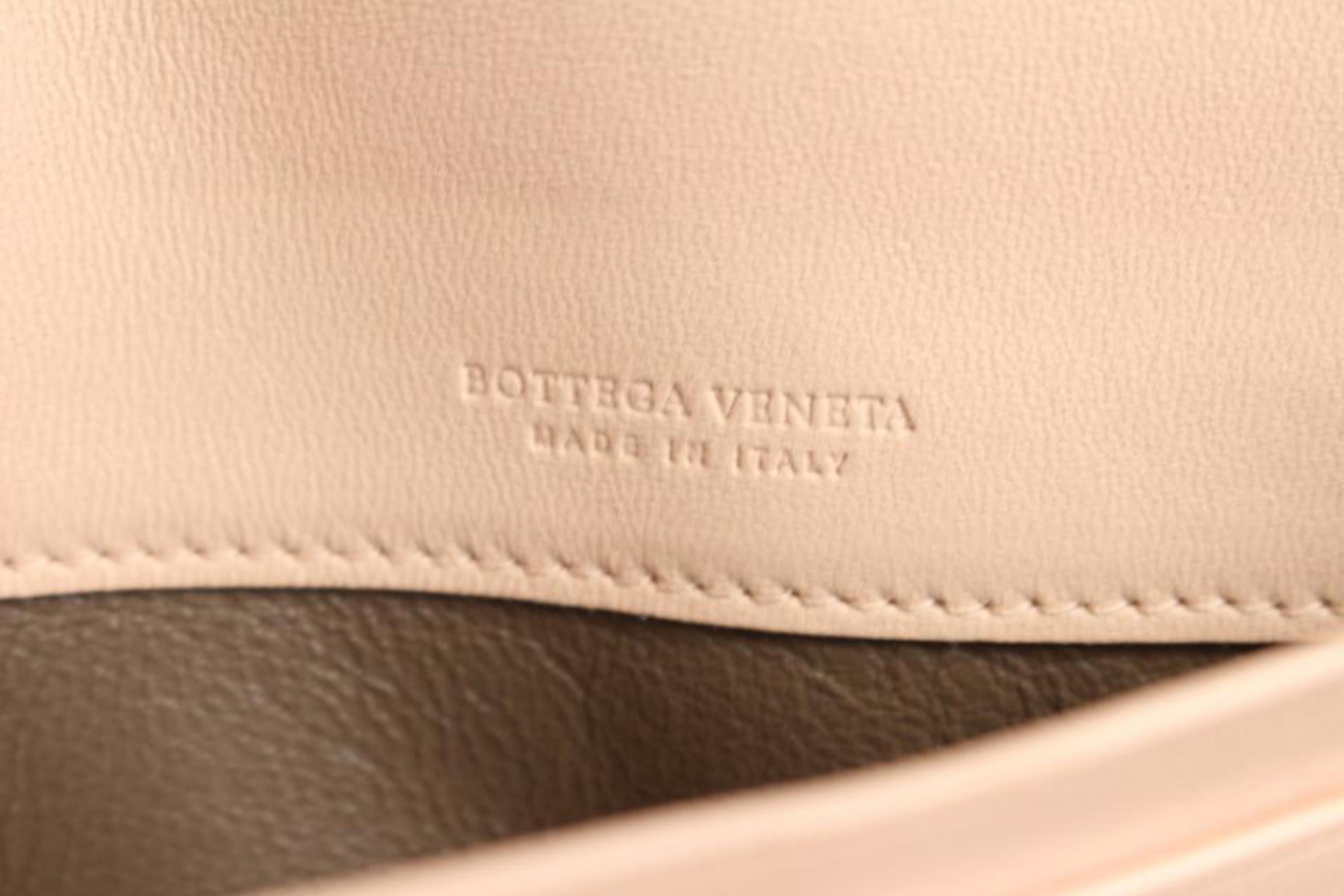 Bottega Veneta Fold-over Flap Wallet 5mz0828 Pink Leather Clutch For Sale 1