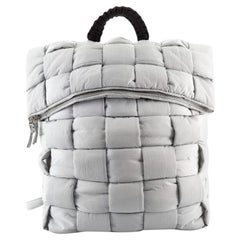 Bottega Veneta Fold-top Padded Backpack Intrecciato Nylon