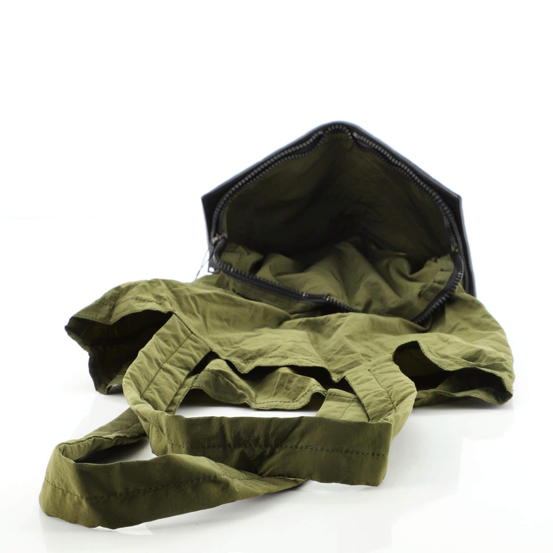 Bottega Veneta Folding Tote Nylon with Intrecciato Leather 2