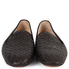 BOTTEGA VENETA Fondant brown Intrecciato leather Moccasins Shoes 37