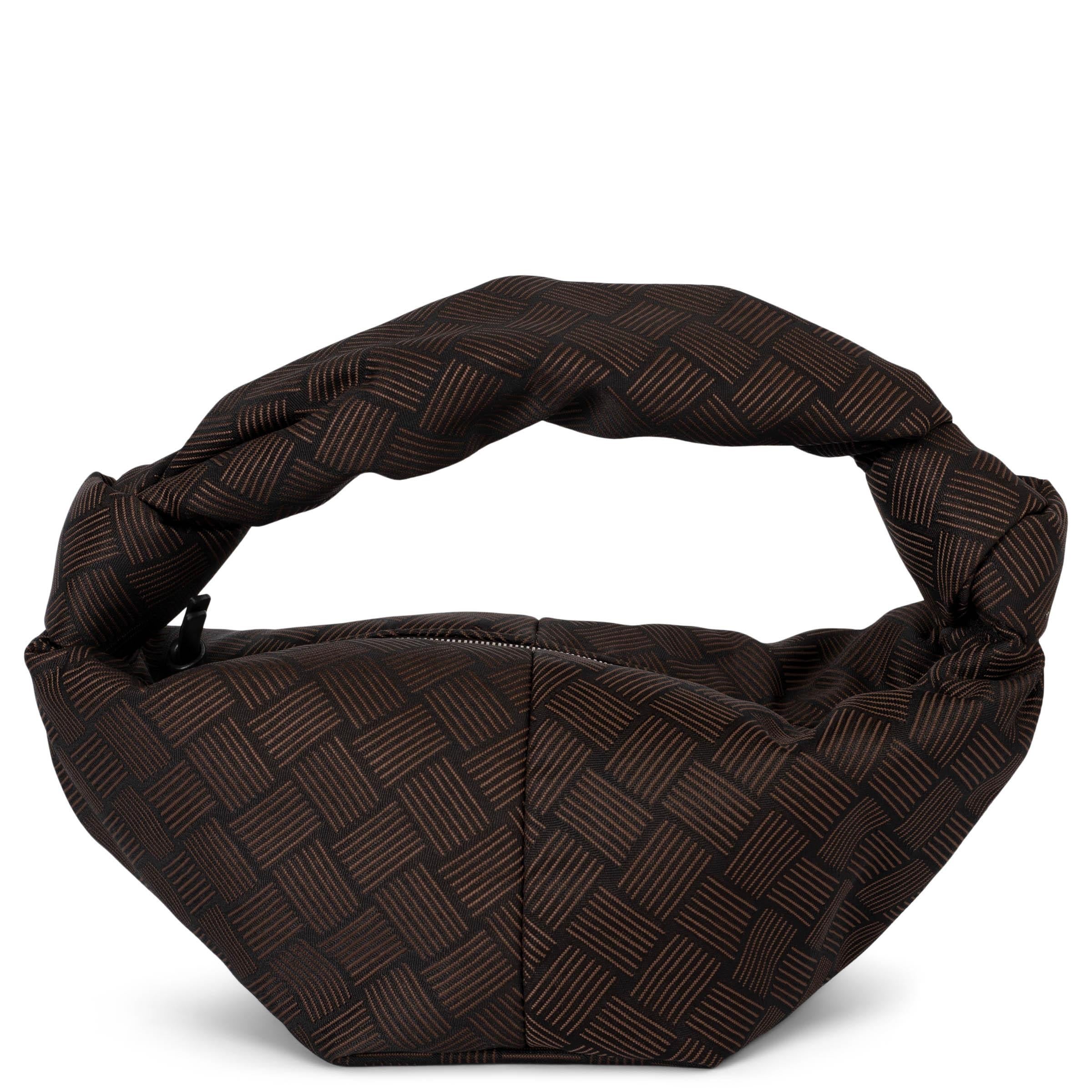Black BOTTEGA VENETA Fondant brown jacquard 2021 JODIE MINI Bag