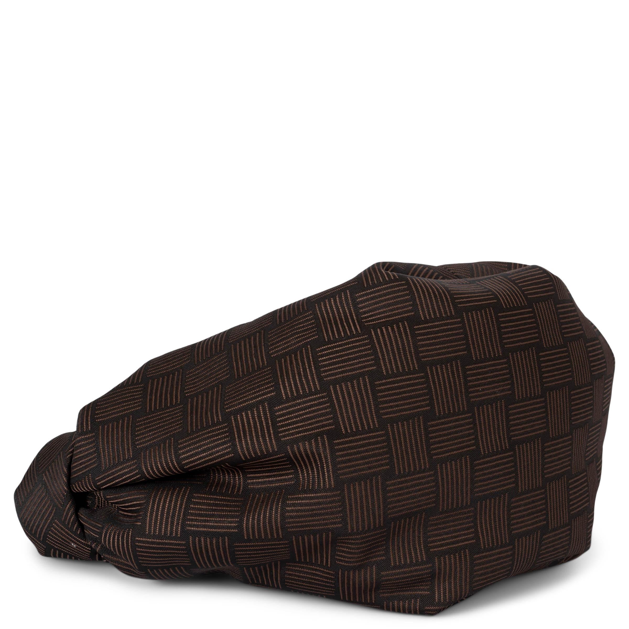 BOTTEGA VENETA Fondant brown jacquard 2021 JODIE MINI Bag In Excellent Condition In Zürich, CH