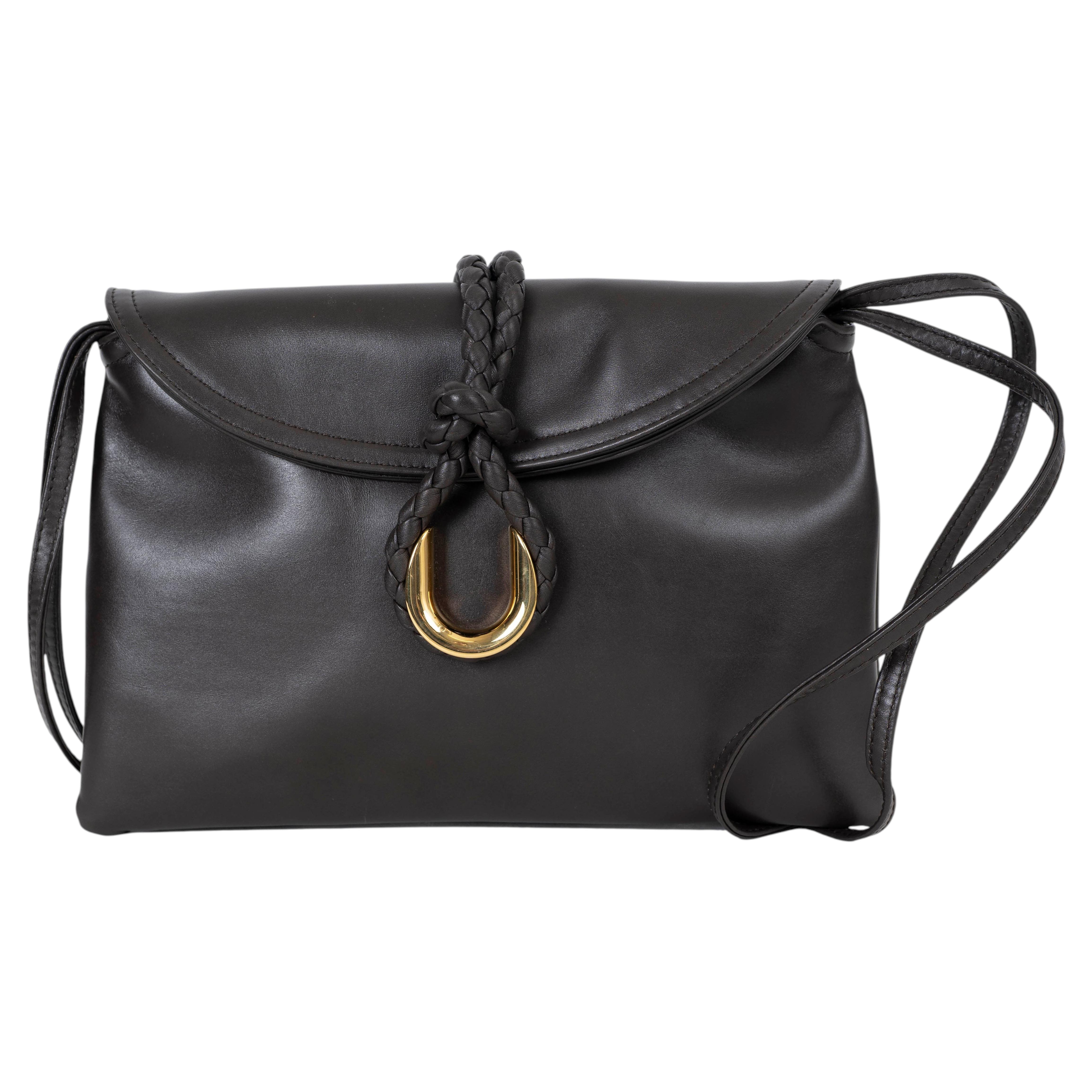 BOTTEGA VENETA Borsa fondente in pelle marrone 2024 LIBERTA SMALL