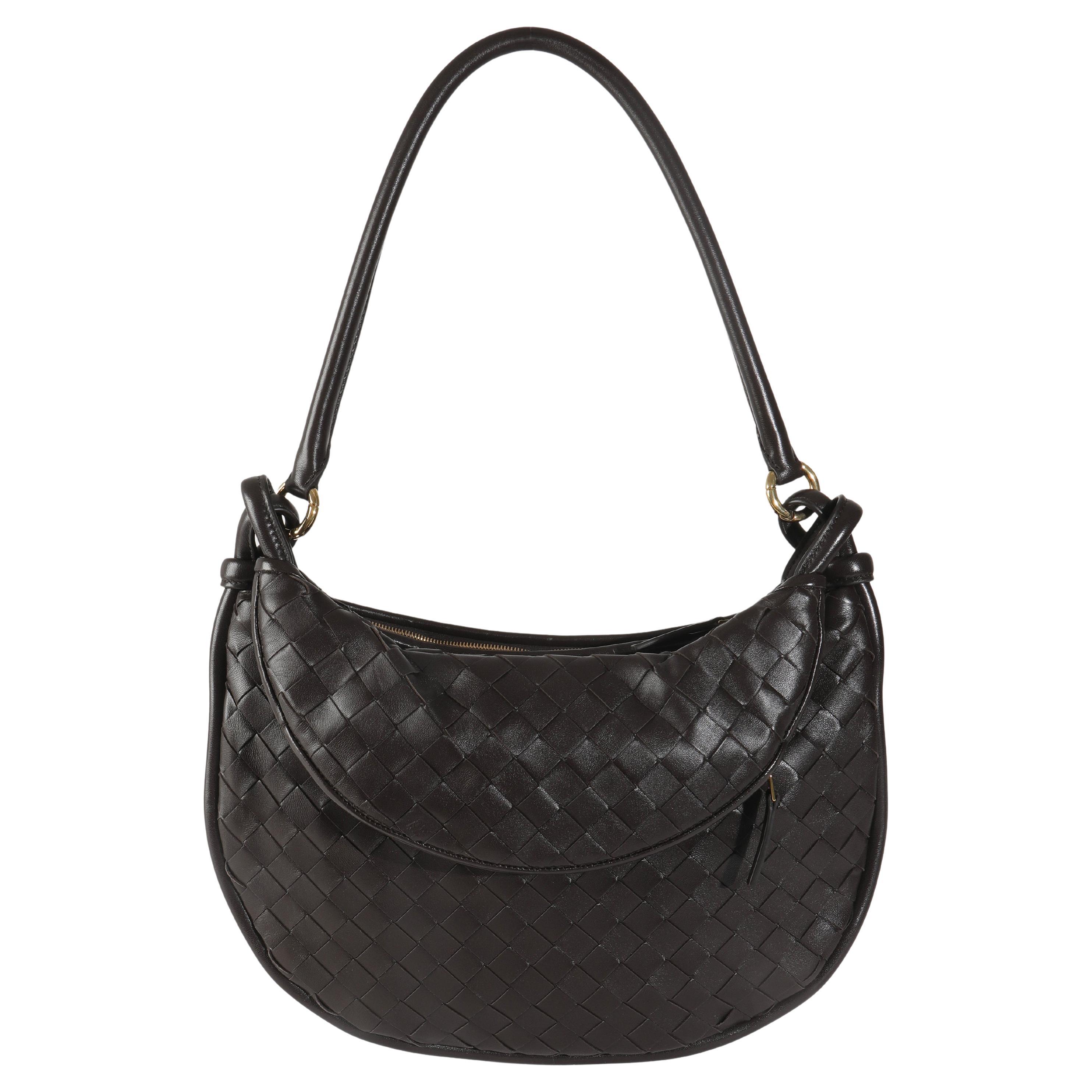 Bottega Veneta Fondant Muse Brass Intrecciato Medium Gemelli