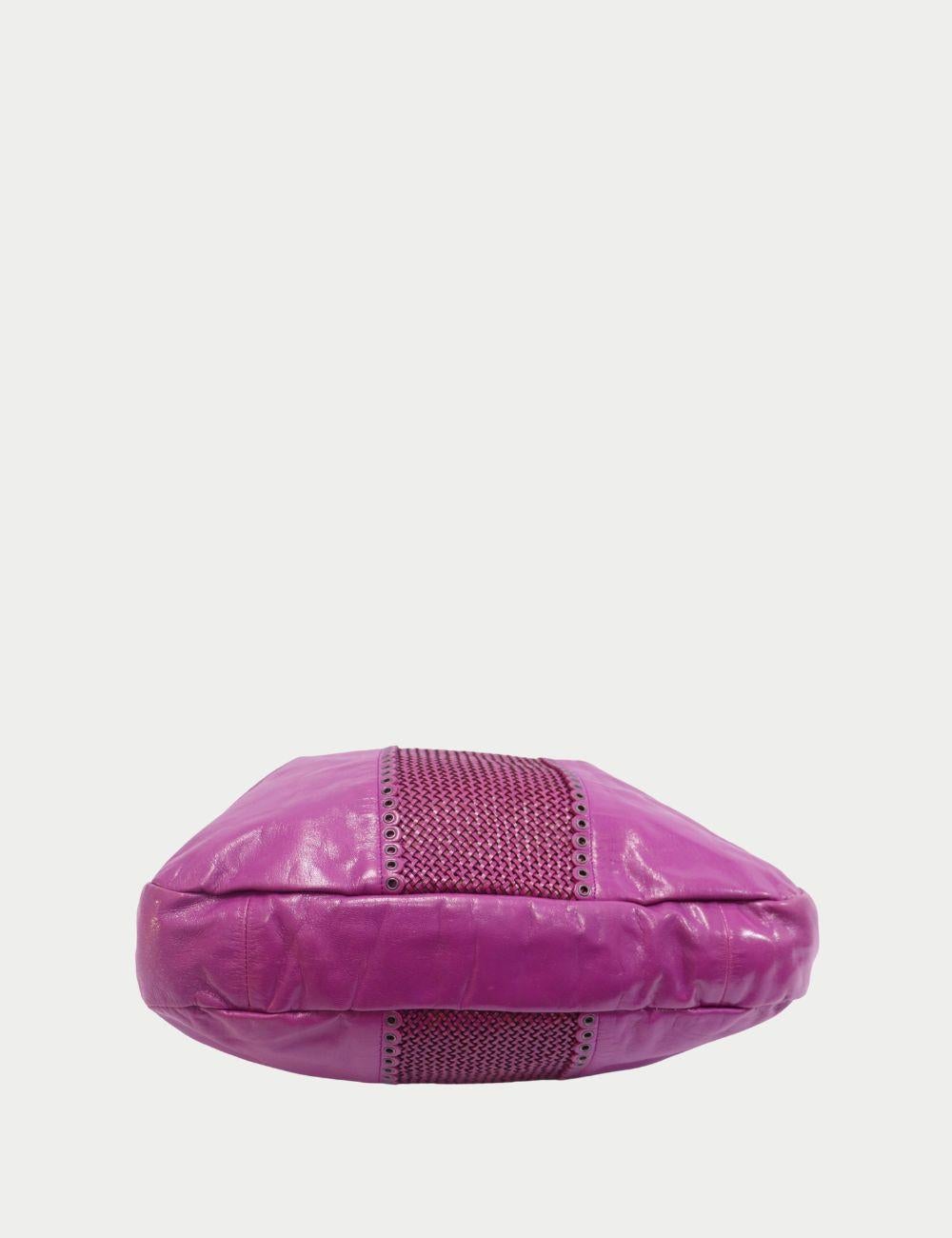 Bottega Veneta Fuchsia Woven Leather Hobo Bag


Make a bold style statement with the Bottega Veneta Fuchsia Woven Leather Hobo Bag, a luxurious blend of iconic craftsmanship and vibrant color. Crafted in Italy from supple fuchsia leather, this