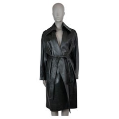 BOTTEGA VENETA forest green leather 2023 OVERSIZED BELTED Coat Jacket 36 XS BOTTEGA VENETA forest green leather 2023 OVERSIZED BELTED Coat Jacket 36 XS