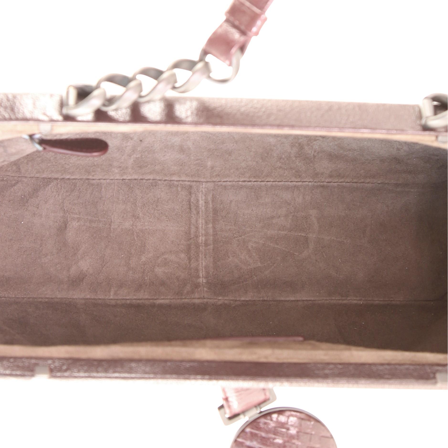 Bottega Veneta Frame Shoulder Bag Printed Glazed Leather Medium 1