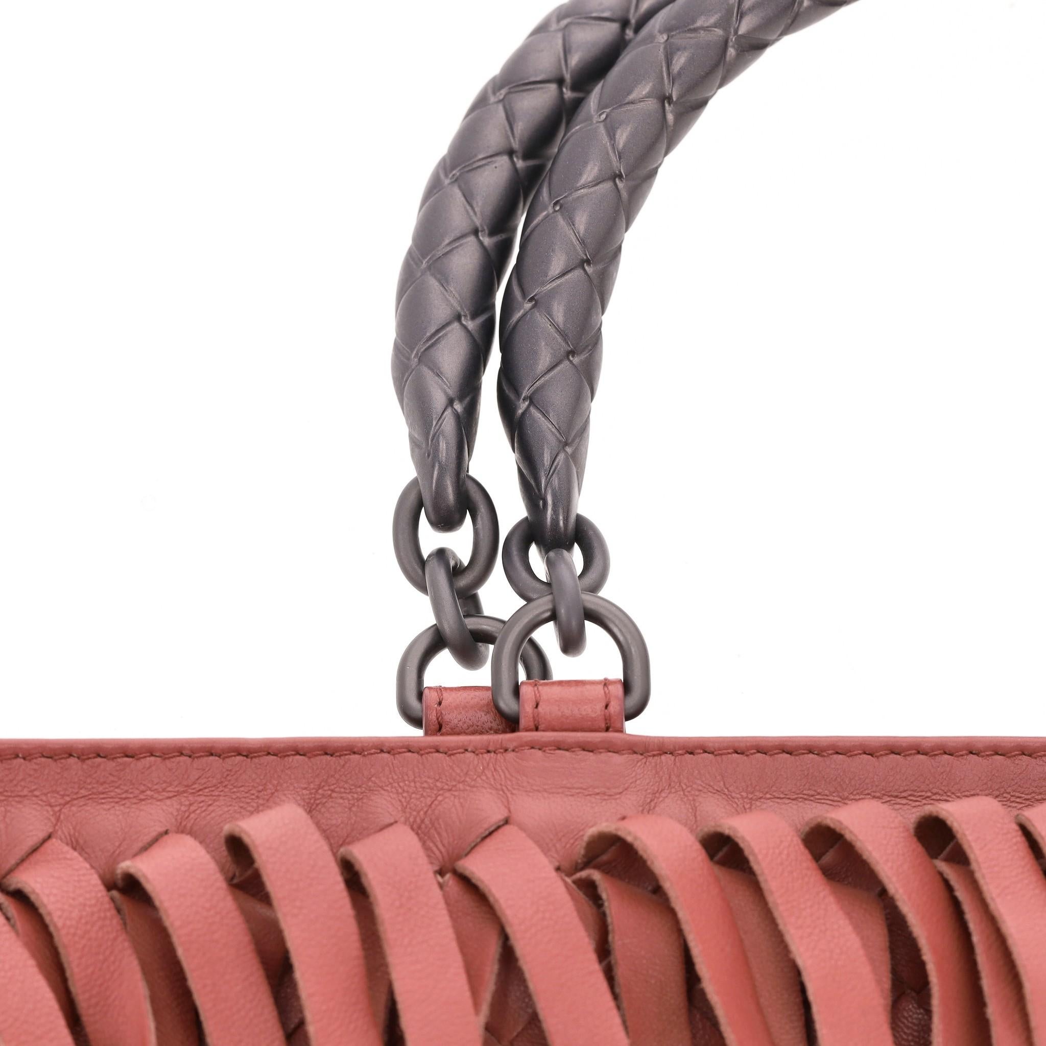 Sac cabas Intrecciato à franges Bottega Veneta en vente 2