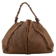 Hobo Intrecciato Nappa, groß, mit Fransenbesatz, von Bottega Veneta