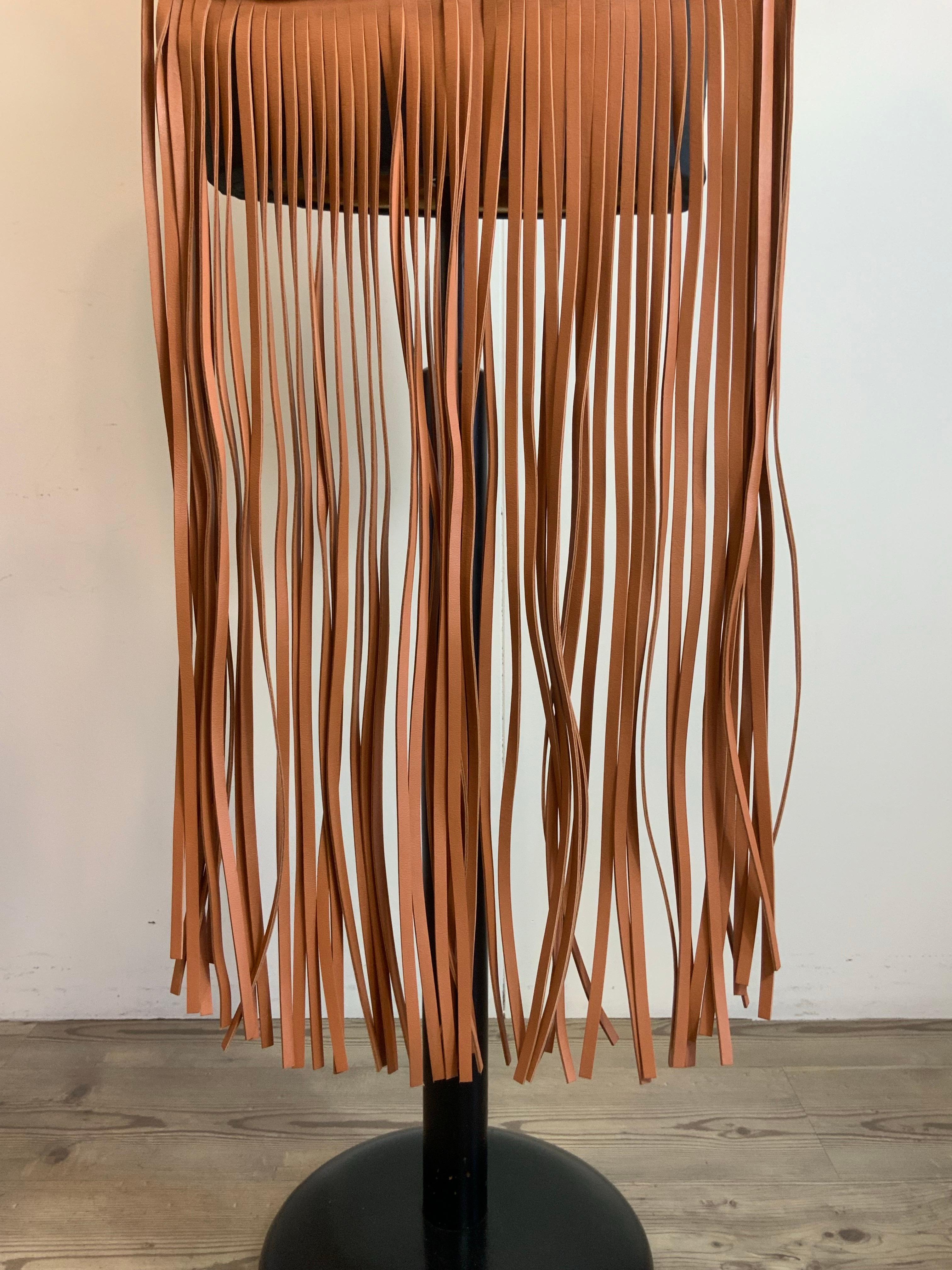 Marron Sac à bandoulière Bottega Veneta en cuir à franges en vente