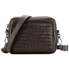 Bottega Veneta Front Pocket Crossbody Bag Leder und Intrecciato Nappa S