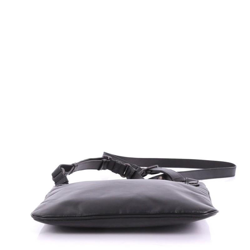 Bottega Veneta Front Pocket Messenger Bag Leather with Intrecciato Detail Small Damen