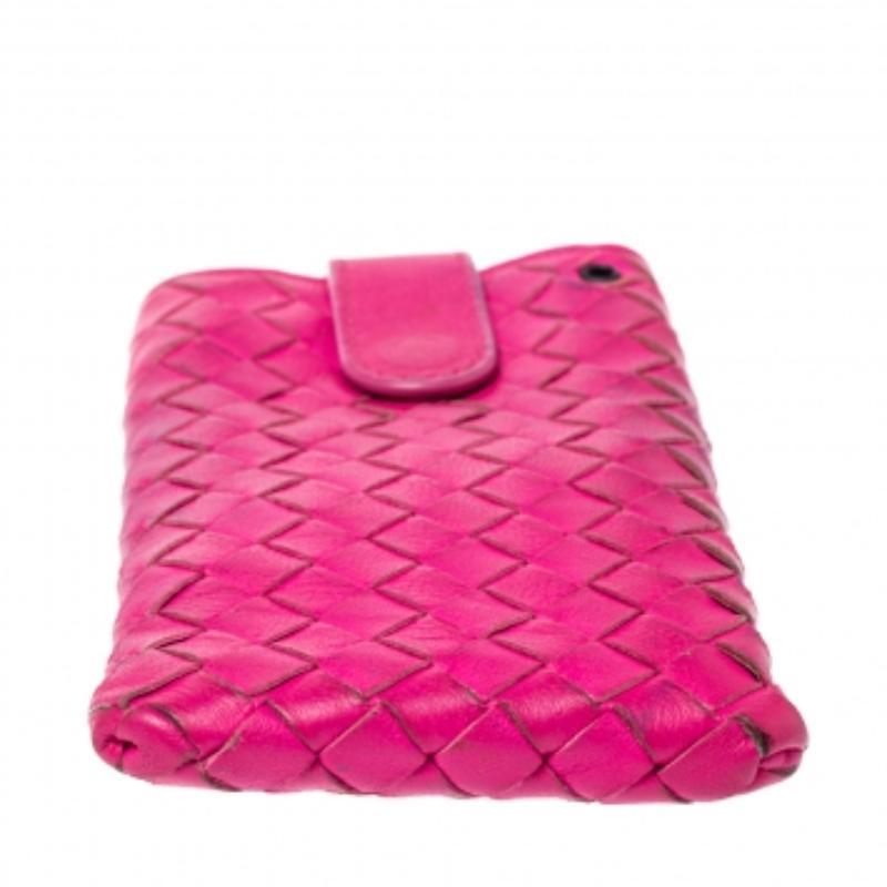 Bottega Veneta Fuchsia Intrecciato Nappa iPhone 5 Case For Sale 3