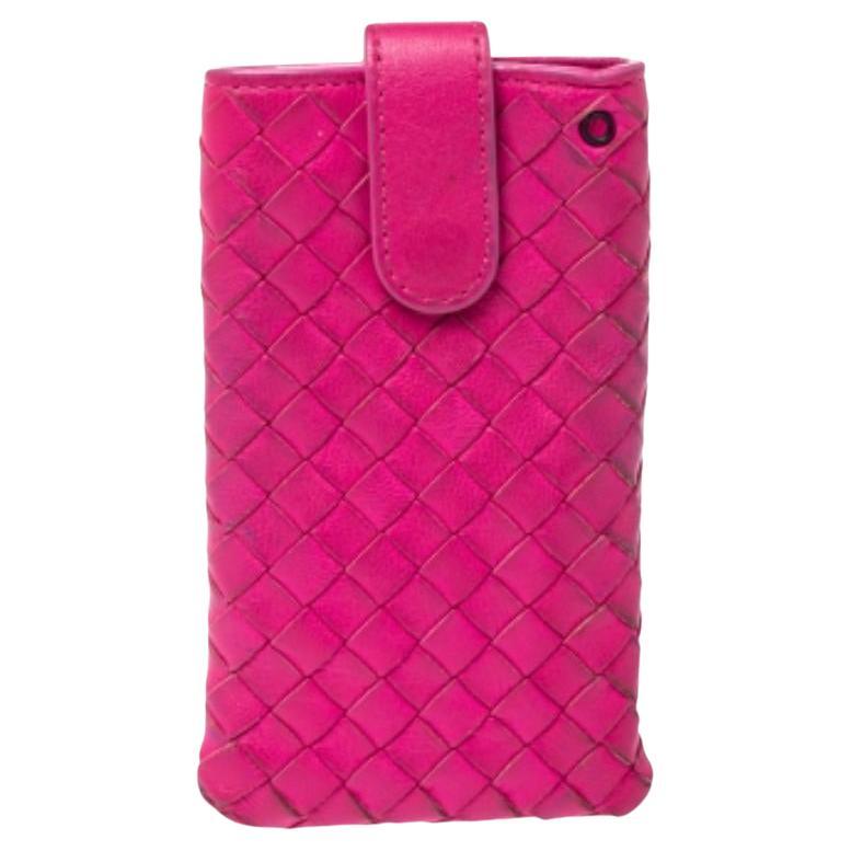 Bottega Veneta Fuchsia Intrecciato Nappa iPhone 5 Case For Sale