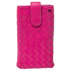 Bottega Veneta Fuchsia Intrecciato Nappa iPhone 5 Case