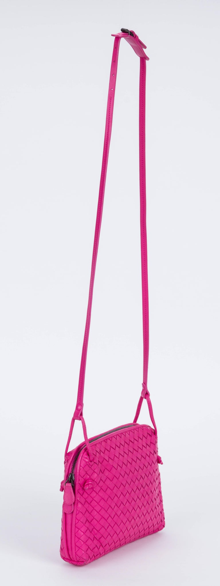 BOTTEGA VENETA braided sleeve pink fuchsia - VALOIS VINTAGE PARIS
