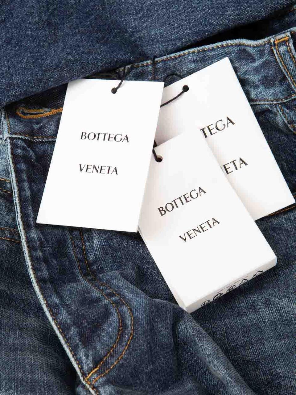 Bottega Veneta FW23 Blue Denim Straight Leg Jeans Size XXS For Sale 4