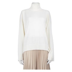 Bottega Veneta FW23 - Pull en laine blanc à col haut - Taille M
