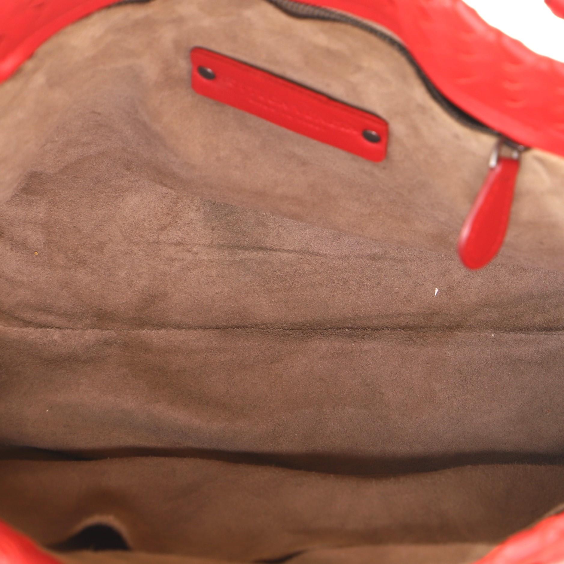 Red Bottega Veneta Garda Bag Intrecciato Nappa with Grommet Detail Small