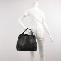 Bottega Veneta Garda Black Intrecciato Nappa Leather Large 33cm