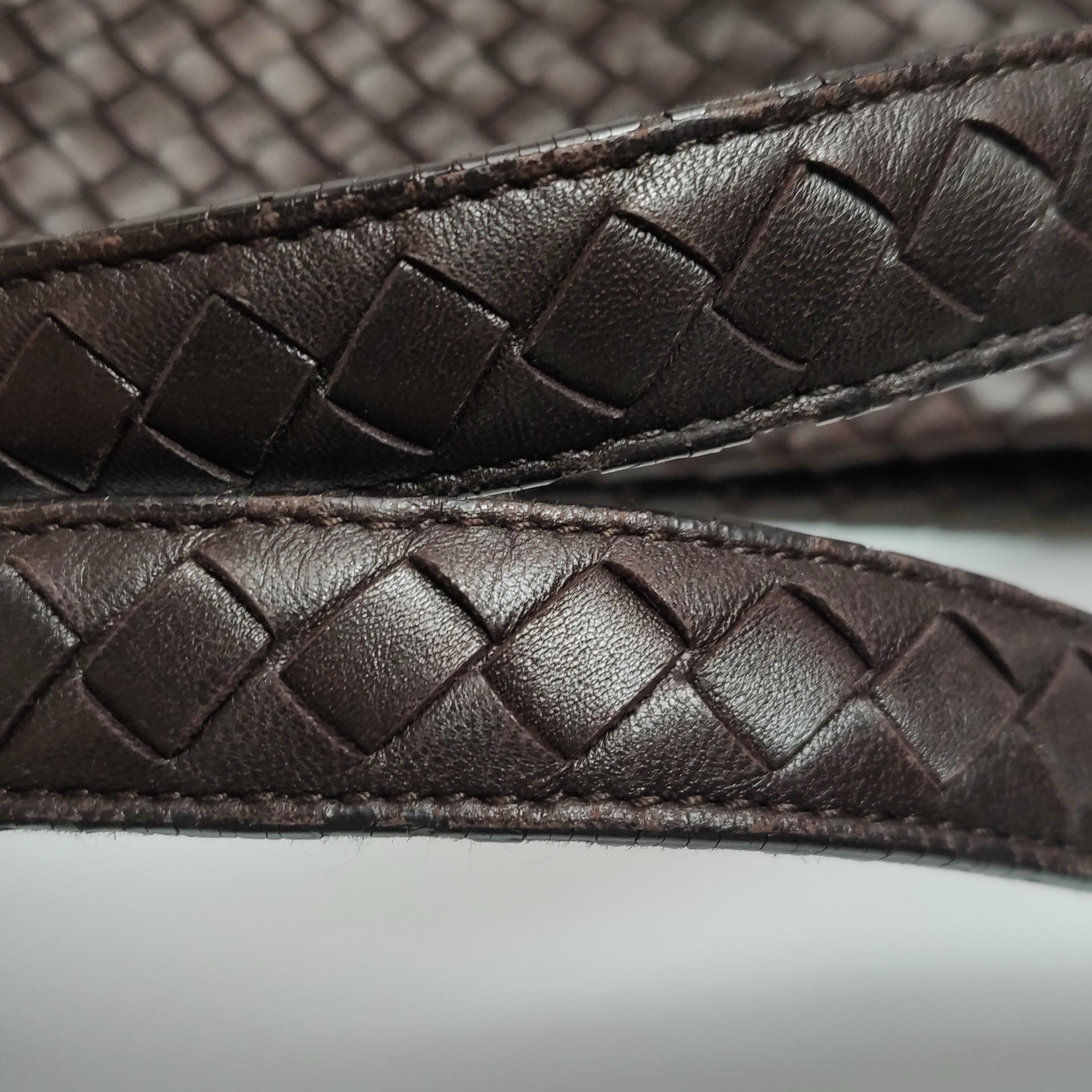 Bottega Veneta Garda Marrón Oscuro Piel de Nappa Intrecciato Grande 33cm en venta 8