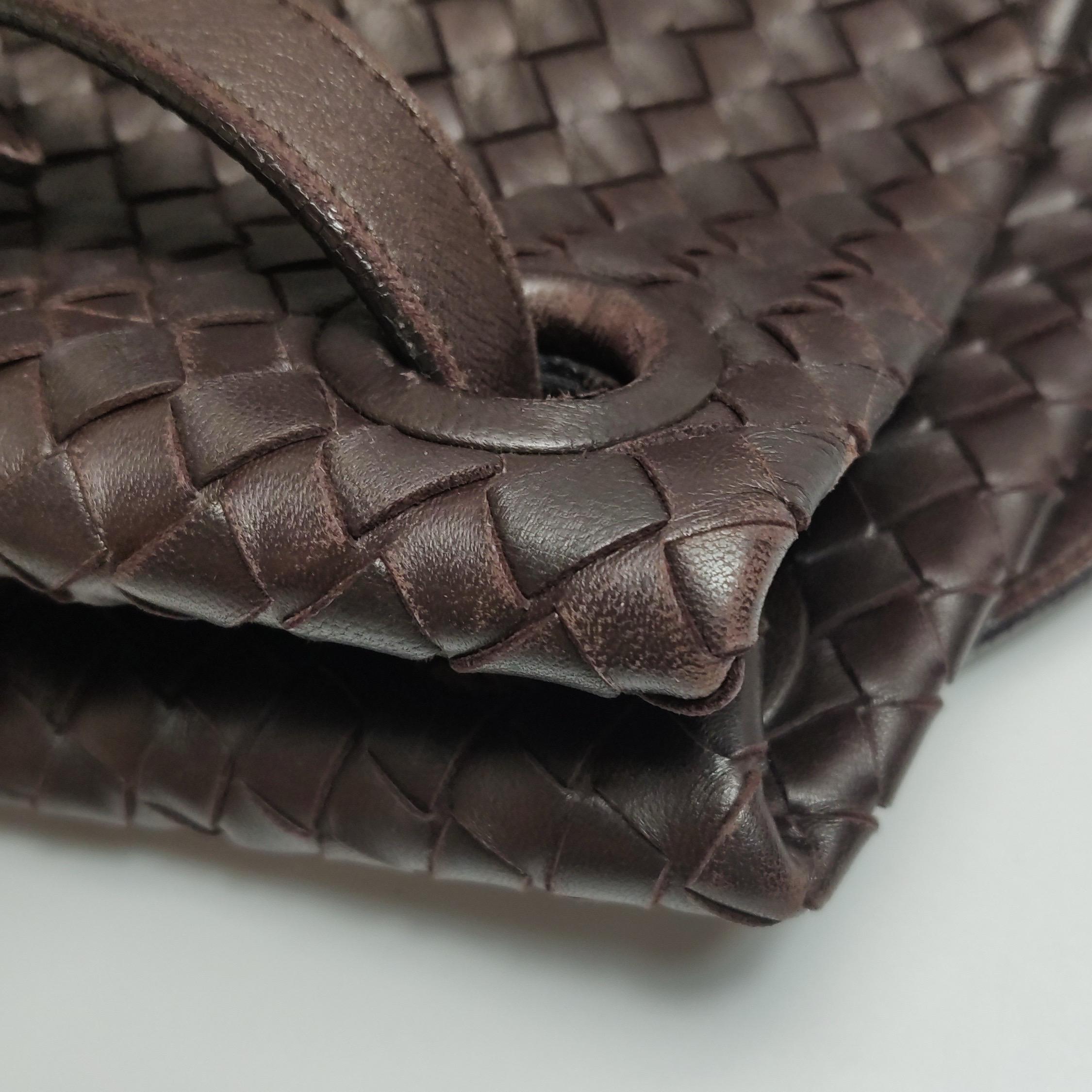 Bottega Veneta Garda Marrón Oscuro Piel de Nappa Intrecciato Grande 33cm en venta 10
