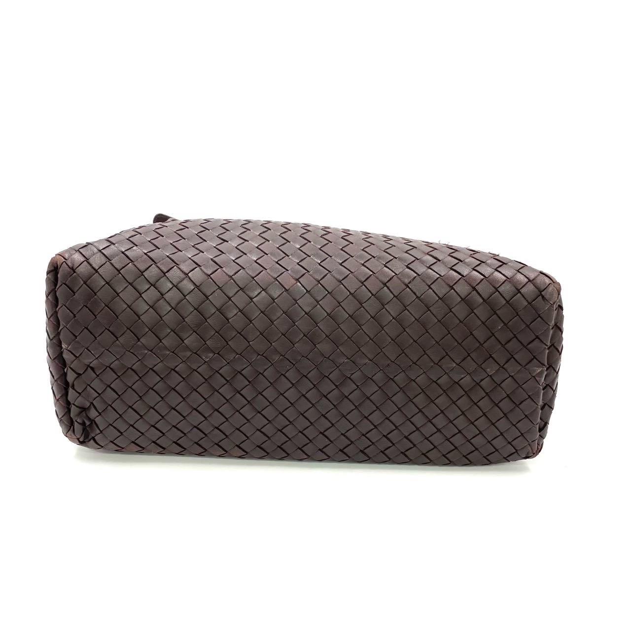 Bottega Veneta Garda Dunkelbraun Intrecciato Nappa Leder Groß 33cm im Angebot 14