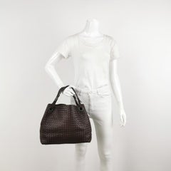 Bottega Veneta Garda Dark Brown Intrecciato Nappa Leather Large 33cm