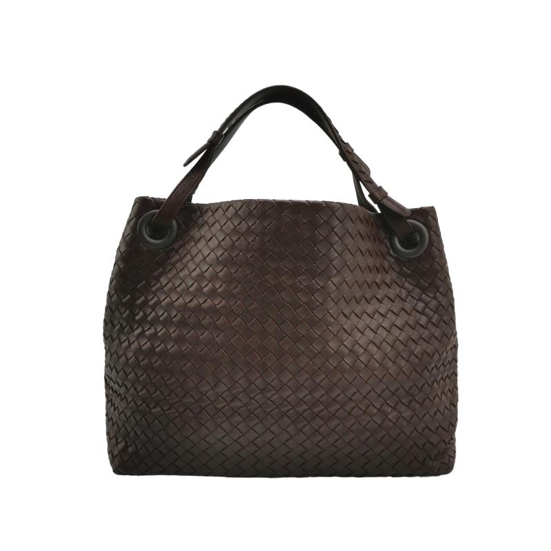 Bottega Veneta Garda Marron foncé Intrecciato Cuir Nappa Large 33cm