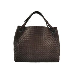 Bottega Veneta Garda Marron foncé Intrecciato Cuir Nappa Large 33cm