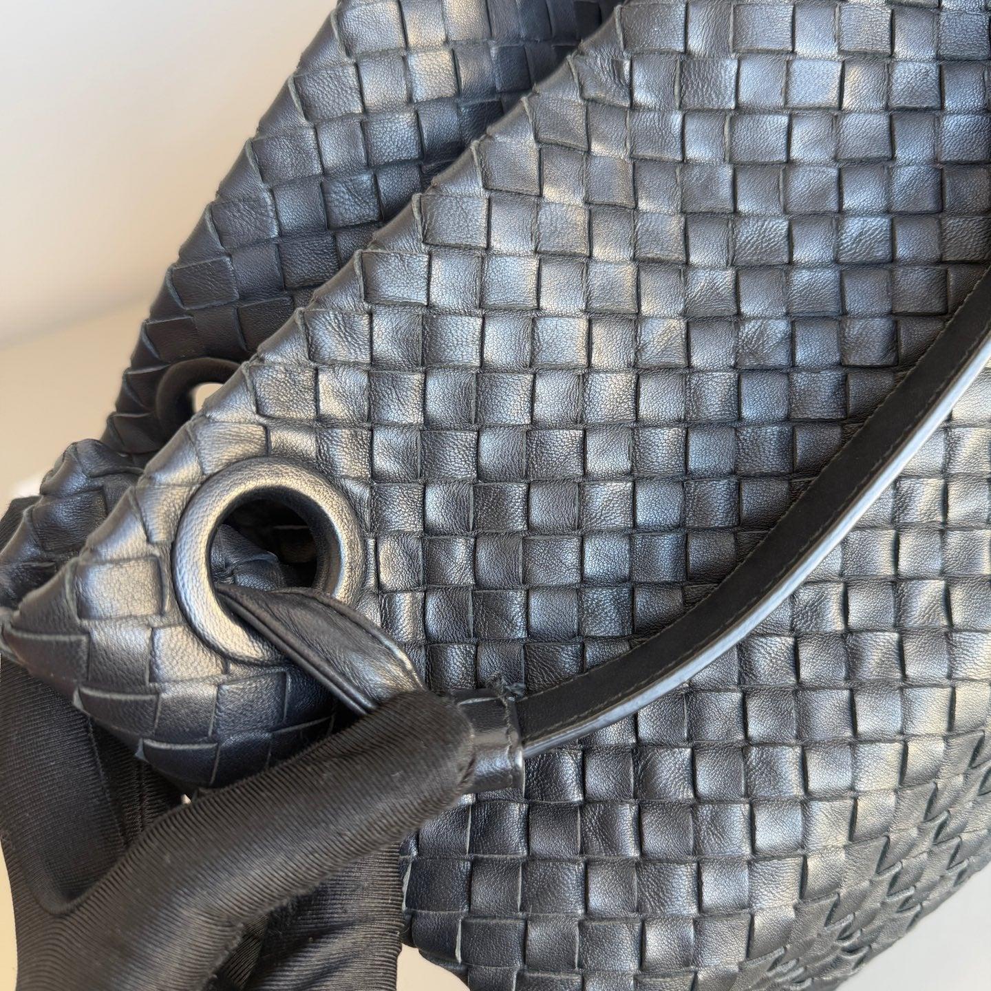 Bottega Veneta Garda Borsa a tracolla Intrecciato Nappa Nero Grande 33cm 9