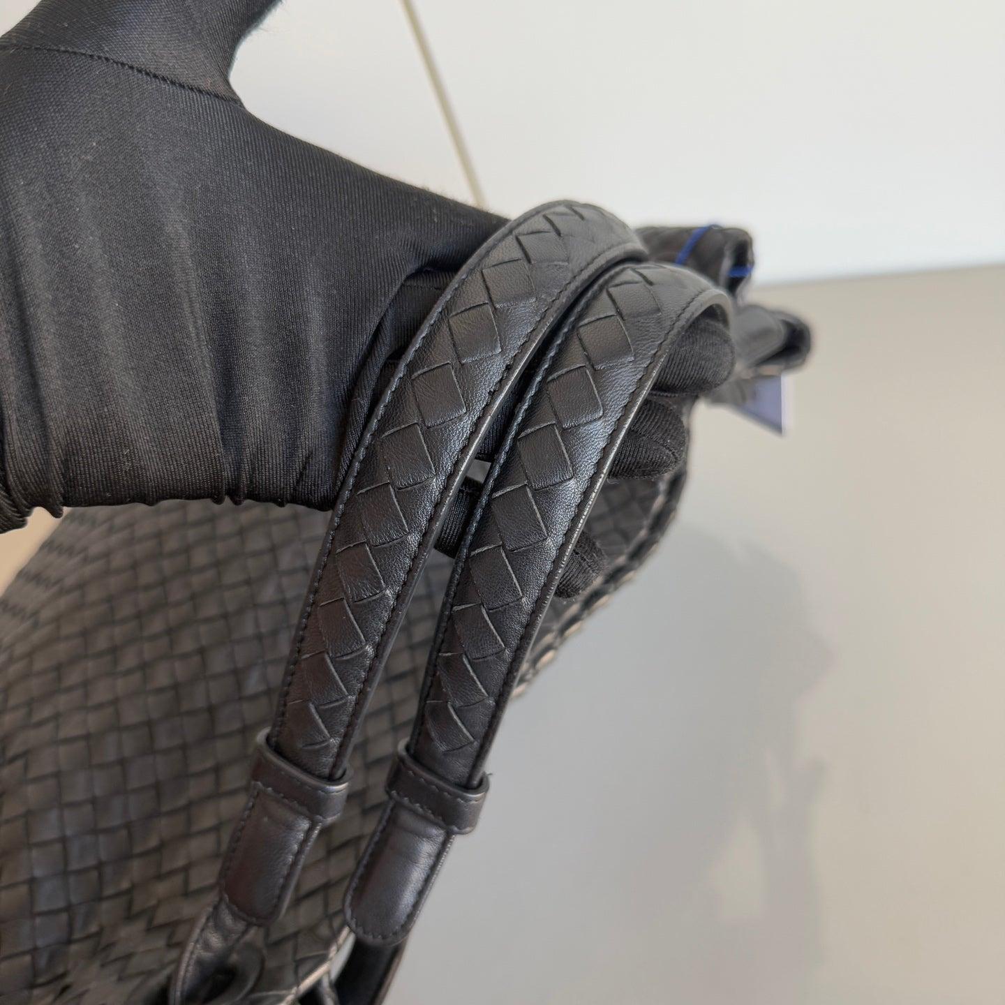 Bottega Veneta Garda Borsa a tracolla Intrecciato Nappa Nero Grande 33cm 13