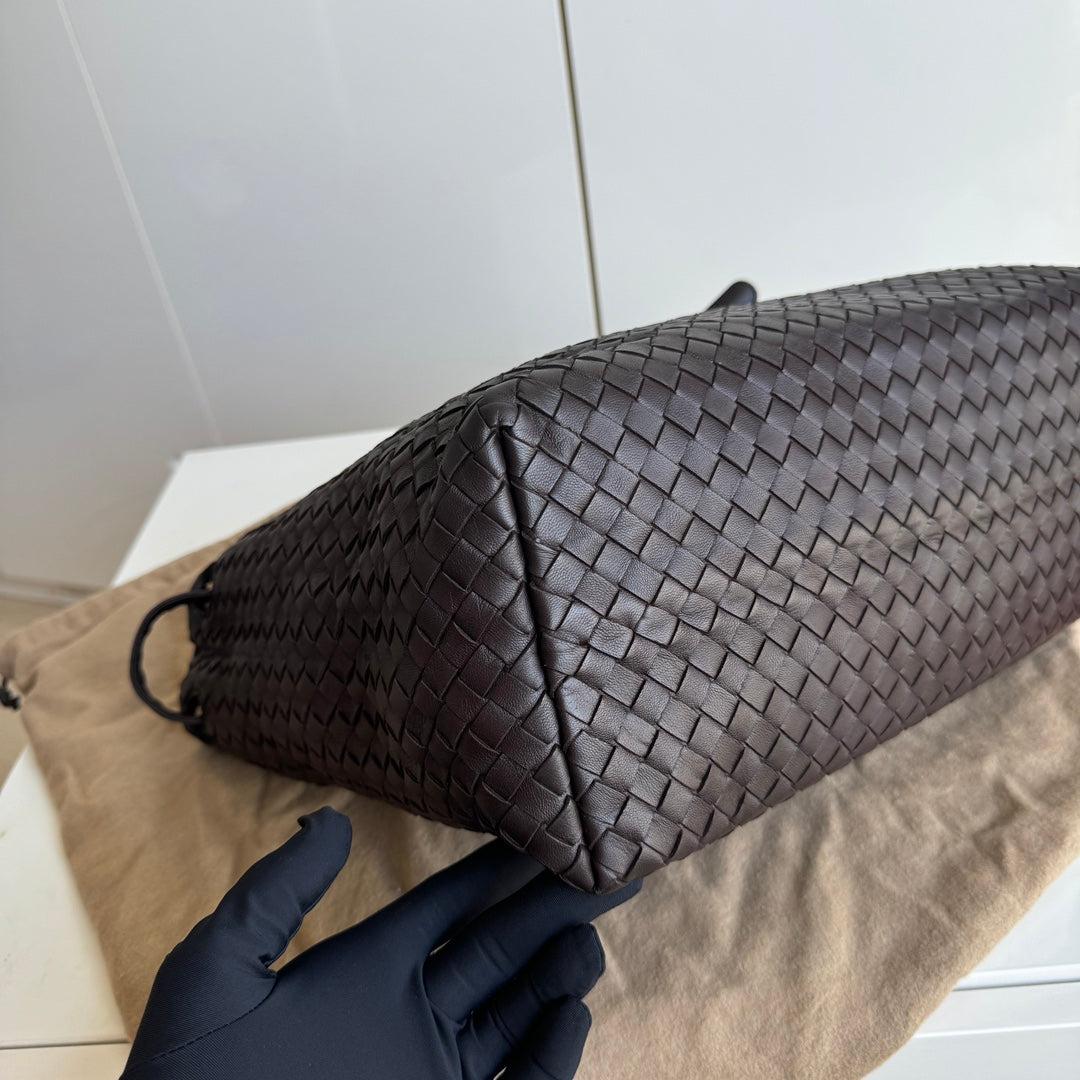 Bottega Veneta Garda Shoulder Bag Intrecciato Nappa Leather Brown Large 33cm 1