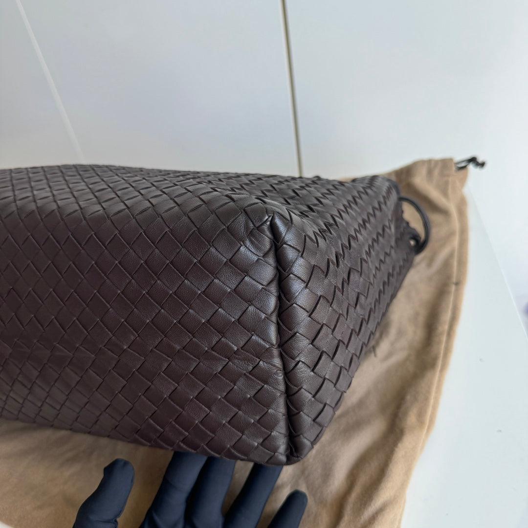 Bottega Veneta Garda Shoulder Bag Intrecciato Nappa Leather Brown Large 33cm 2
