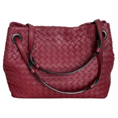 Bottega Veneta Fourre-tout Garda Bourgogne Cuir Intrecciato Moyen 25cm