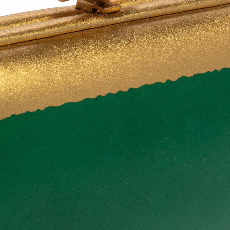 BOTTEGA VENETA: Knot clutch in woven leather - Gold  Bottega Veneta clutch  717622V2OG1 online at